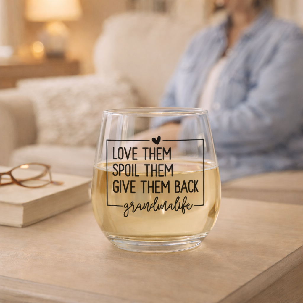 Grandma Life Short Wine Glass