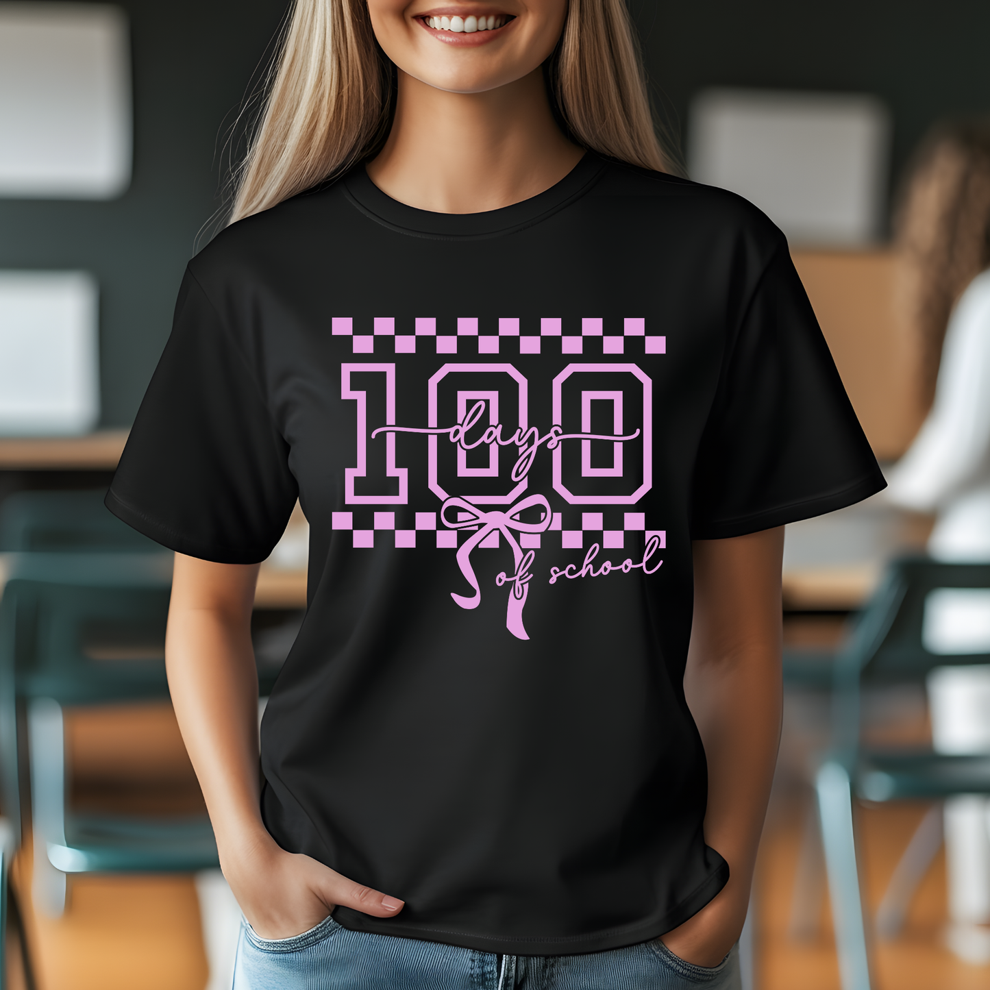 100 day Check Tee