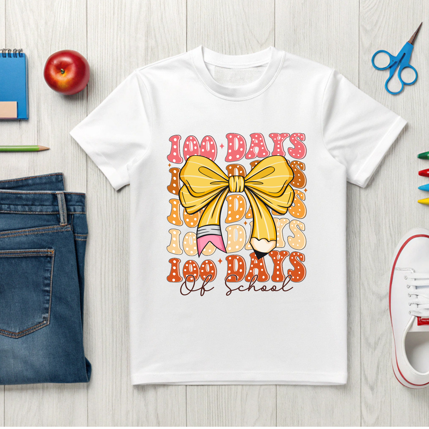 100 day Pencil Tee