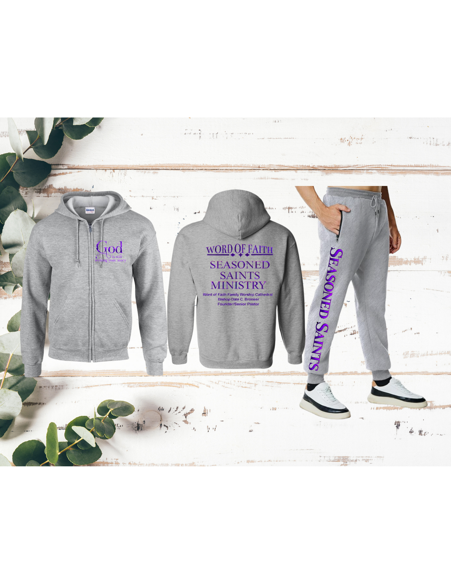 Grey Seasoned Saints Zip Hoodie Sweatsuit