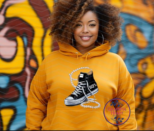 92 Chucks and Pearls Hoodie or Sweatshirt Grateful Heart Design Co