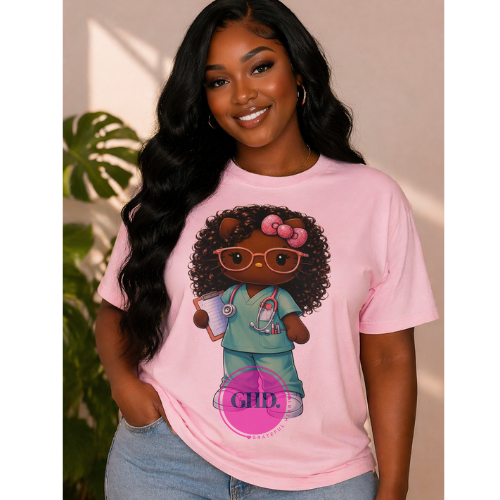Afro Kitty Medical Graphic Tee