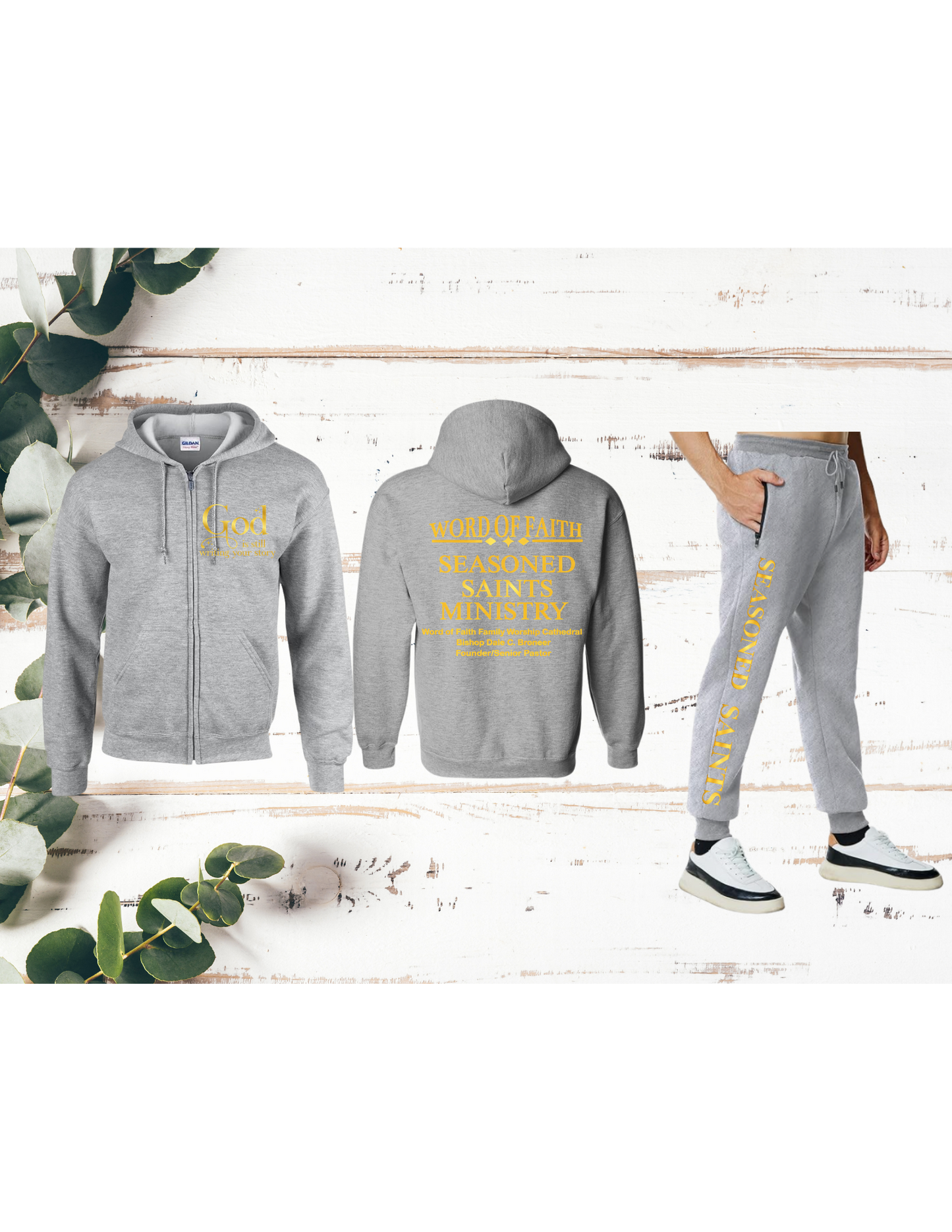 Grey Seasoned Saints Zip Hoodie Sweatsuit