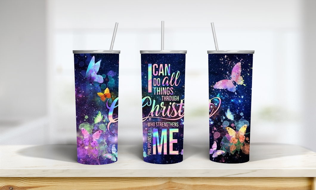 I Can Do All Things In Christ Tumbler (Glow in the Dark)