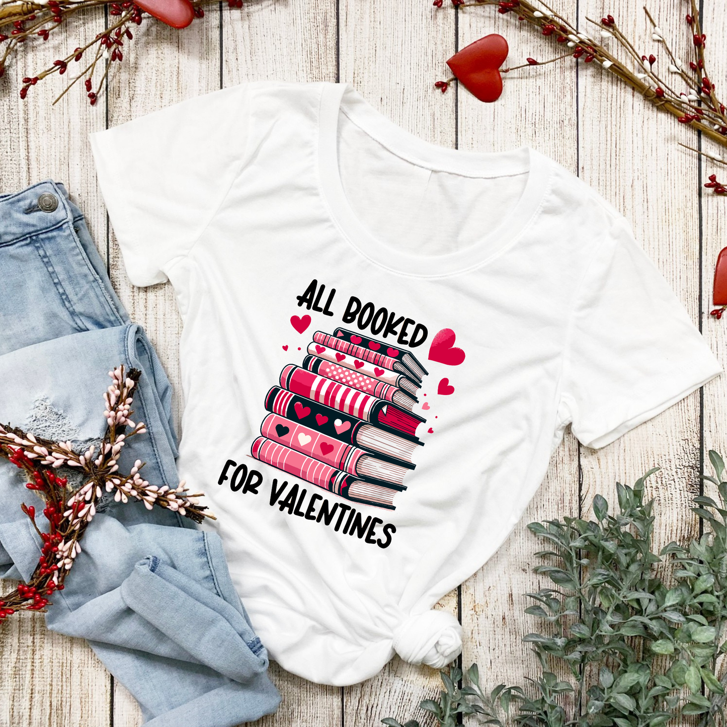 All Booked Up Valentine's Day Tee