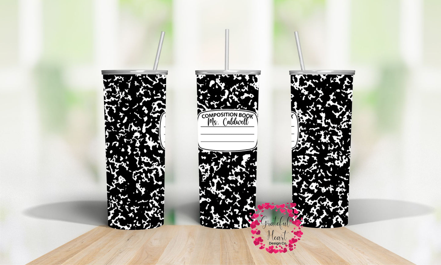 Composition Notebook Tumbler
